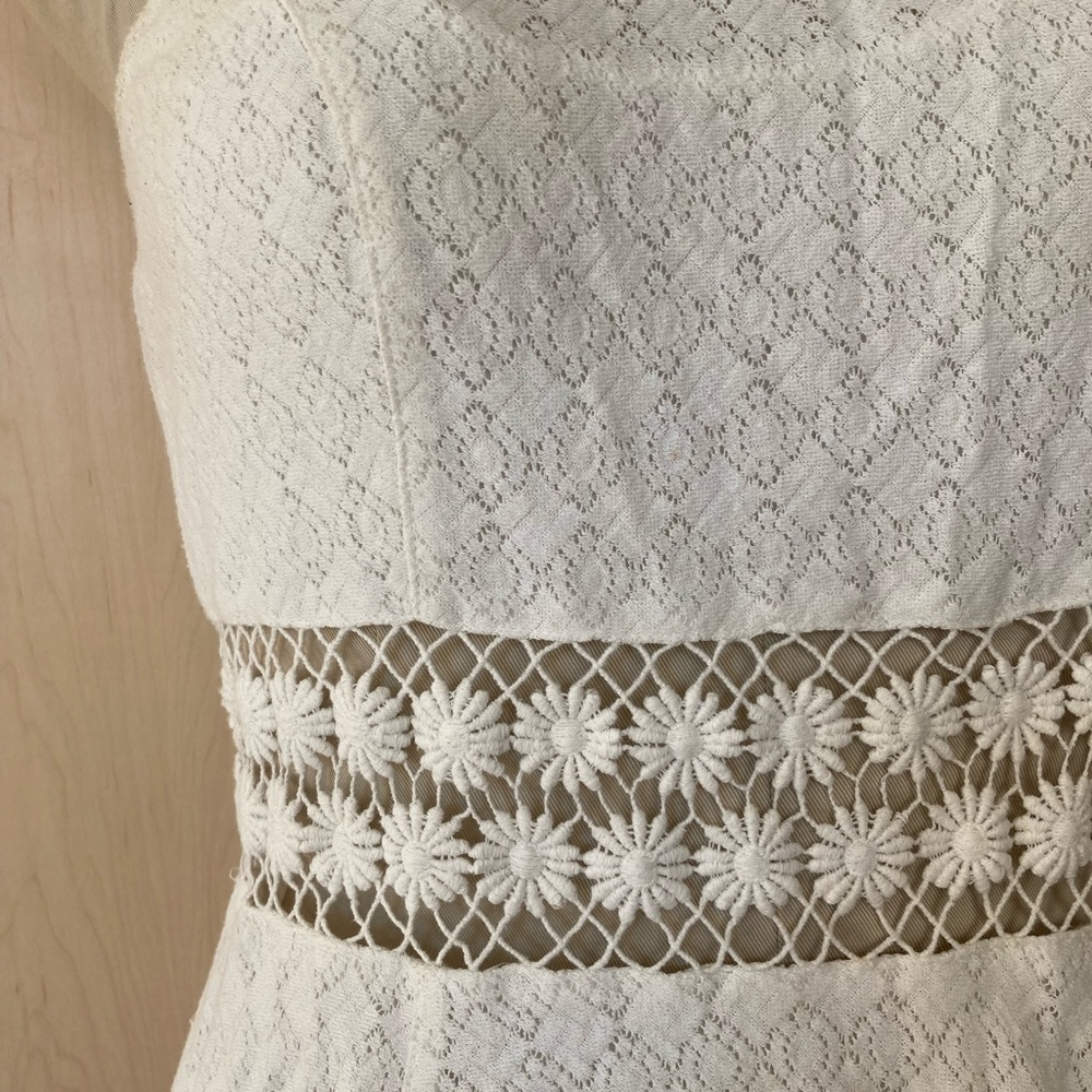 Free People White Daisy Crochet Dress - Picture 2 of 7